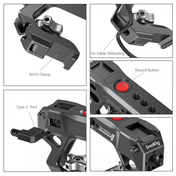 SmallRig NATO Top Handle with Record Start / Stop Remote Trigger 3322